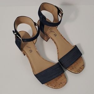 Unisa Emale Open Toe Sandals Denim Blue